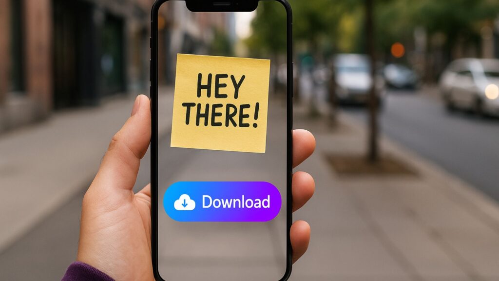 Encontre mensagens, artes e experiências escondidas em locais reais apenas seu celular