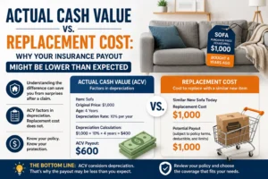 Actual Cash Value vs. Replacement Cost: Why Your Insurance Payout Might Be Lower Than Expected